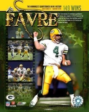 BRETT FAVRE Packers Record 149 wins LICENSED picture poster un-signed 8x10 photo Cover