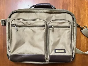 Hartmann Ballistic Nylon Tan Brown Briefcase Carry On Messenger Bag - Picture 1 of 12