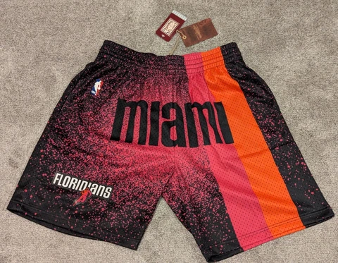 Miami Heat Floridians Mitchell & Ness NBA Swingman Mens L Shorts Gradient $85 Cover
