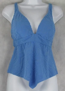 Bar III Women's Hankey Texture Tankini Top Swimsuit, Cobalt Blue, Large - Picture 1 of 2