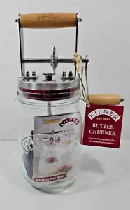 Churner de mantequilla casera Kilner tarro de vidrio de 1 cuarto con mango de madera NUEVO sin caja - Imagen 1 de 9