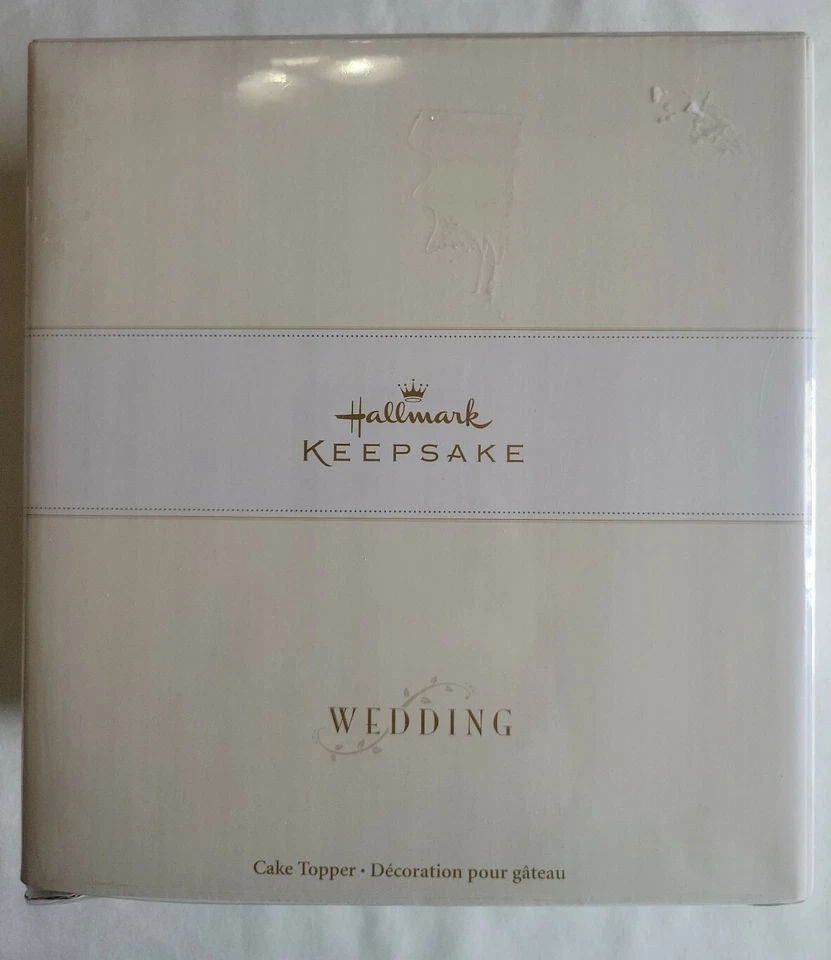 VTG NOS Sealed 2005 Hallmark Wedding Cake Topper Two Hearts One Love Keepsake - Image 1 of 4