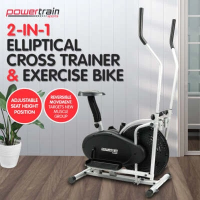 NNEDPE Powertrain 2-in-1 Elliptical Cross Trainer and Exercise Bike - Image 1 of 4