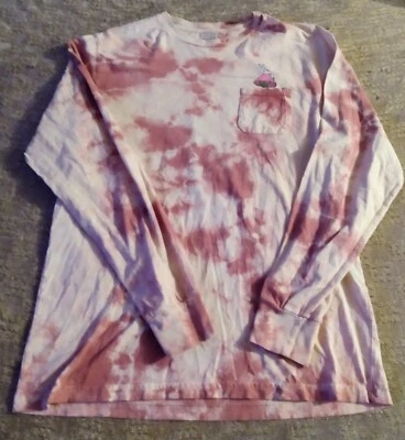 RIPNDIP Streetwear Tie Dye Light Pink Psychedelic Shrooms Long Sleeve Medium  - Image 1 of 4
