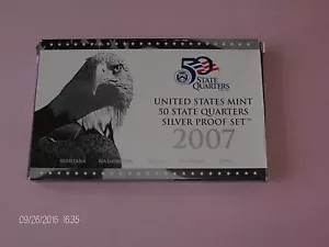 2007 S SILVER UNITED STATES MINT 50 STATES QUARTER SILVER PROOF SET - Picture 1 of 1
