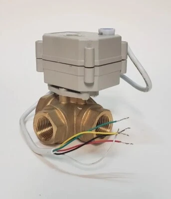 Ball valve HH-Flo 12V  1/2 Inch Brass Electrical motorized  - Image 1 of 3