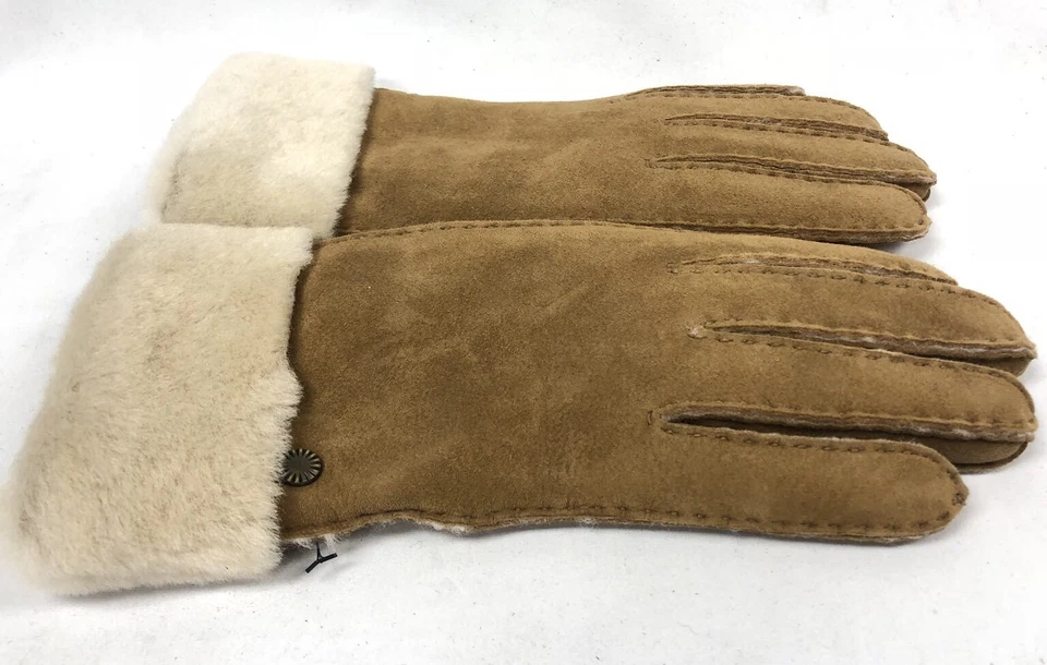 UGG Australia GUANTES CLÁSICOS DE PIEL DE OVEJA CASTAÑO 1089930 Para mujer Foto 1 de 4