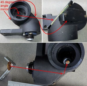 Tubo de ángulo de 135 grados para espejo reflector de 90 grados con lente óptica - Imagen 1 de 12