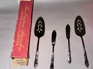 Oneida Thor Custom Stainless *Lady Oakleigh* Lot of 2 Butter Kn., Dess.  - RAR! - Bild 1 von 8