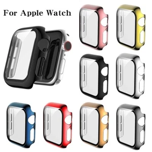 Szkło + etui Pełna pokrywa do Apple Watch Series 6 SE 5 4 3 2 iWatch 38 40 42 44mm - Zdjęcie 1 z 18