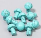 Wholesale! 50pcs Artificial Turquoise Stone Mini Mushrooms Reiki Healing Gifts