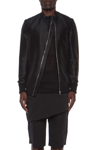 Giacca Rick Owens Thamanyah nera SS15 miscela ramiè 50 nuova con etichette