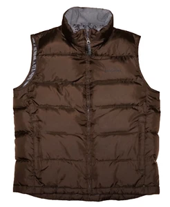 Men's EDDIE BAUER Brown PREMIUM QUALITY Goose Down Puffer Vest MEDIUM - Picture 1 of 10