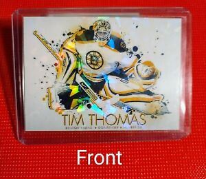 2022 Tim Thomas Color Splash Refractor✨- ACEO card- RARE- Boston Bruins- Hockey