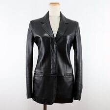 Authentic Versace Jeans Couture Vintage Jacket Leather Black Size 38 24