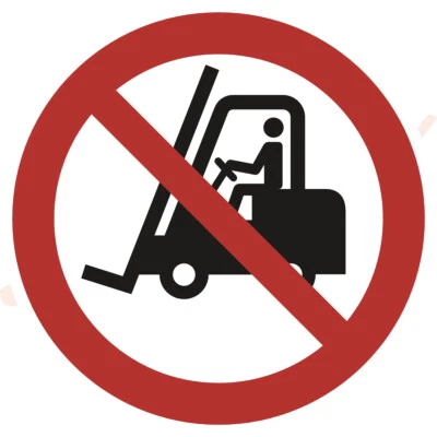 BEST OF STICKERS Aufkleber Gabelstapler verboten Hinweis Arbeitsschutz Wetterfest UV-Beständig