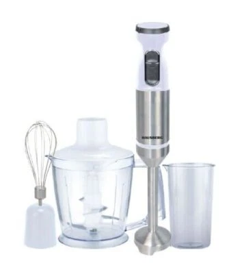 HAUSBERG HB-7700 MIXER ELETTRICO,FRULLATORE AD IMMERSIONE CON BARATTOLO 4 IN 1 - Immagine 1 di 4