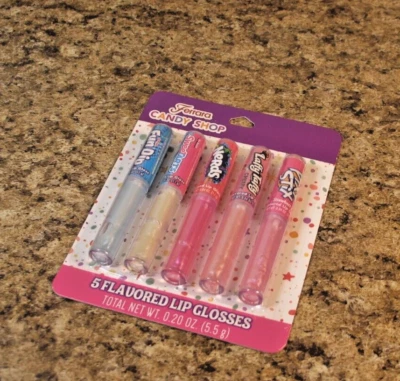 Ferrara Candy Shop 5 Flavored Lip Glosses Set Nerds Laffy Taffy Pixy Stix - Image 1 of 3