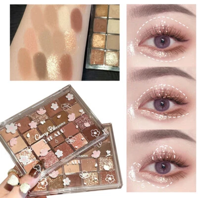 20 Colors Glitter Shimmer Eyeshadow Palette Eye Shadow Diamond Makeup Kit - Image 1 of 4