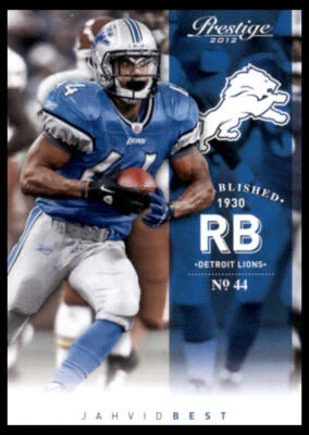 2012 Panini Prestige #61 Jahvid Best Detroit Lions Football Card - Image 1 of 2