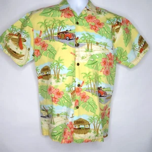 Camisa hawaiana Aloha Hilo Hattie XL para niños cabaña de hierba hibisco leñoso hojas Ti - Imagen 1 de 7
