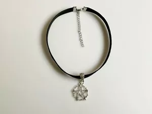 Pentagram Choker Custom Size Neck Necklace Velvet Jewelry Goth Punk occult - Picture 1 of 3
