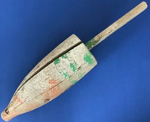 Vintage Original Maine Wooden Lobster Trap Buoy 619 - Picture 1 of 15