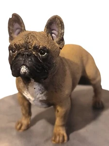 Tierurne Hund aus Beton | Marmor-Optik | mit Figur Französische Bulldogge | Hand - Bild 1 von 5