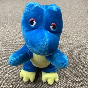 Vintage Gerber Precious Plush Blue Dinosaur 20” Stuffed Animal - Lazy Eyed Boi - Picture 1 of 8