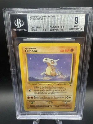 Cubone 070/130 Base Set 2 Regular BGS 9 Mint - Image 1 of 2