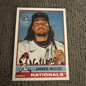 2025 Topps Heritage RC James Wood 231 Washington Nationals Baseballkarte 3A - Bild 1 von 2