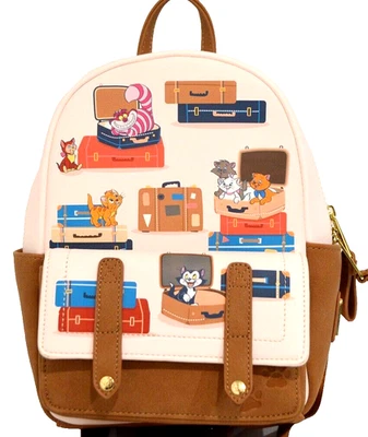 Mini Mochila LOUNGEFLY DISNEY CATS Propietario Original SIN USAR con ETIQUETAS Gato de Cheshire Foto 1 de 4