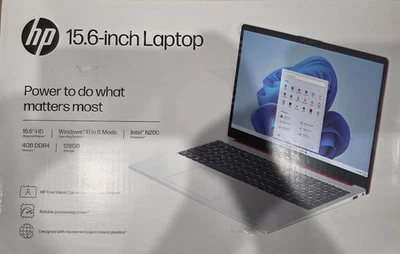 HP 15-FD0083WM 15.6" Intel N200 4GB RAM 128GB SSD Laptop - Image 1 of 4