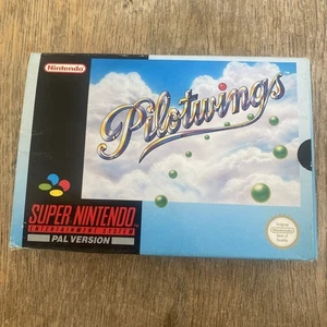 SNES Pilotwings Super Nintendo Game Cartridge UK PAL Boxed with Manual - Picture 1 of 16