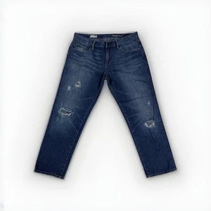 Gap 1969 sexy kurze Boyfriend Jeans Größe 28P dunkel Indigo, Distressed - Bild 1 von 14