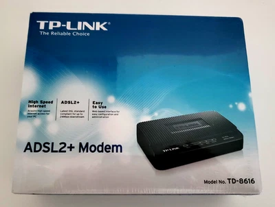 TP-Link Modem ADSL2+  24Mbps Downstream Bandwidth Model TD-8616 BRAND NEW! - Image 1 of 4