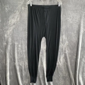 WINTERSILK Men Silk Pajama Pant Size L Black Sheer Loungewear Quite Luxury 41-12 - Picture 1 of 11