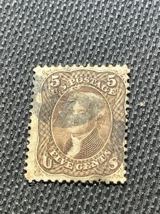 Antike US Briefmarke Scott #76 Thomas Jefferson fein gebraucht ausgefallen gestempelt - Bild 1 von 2