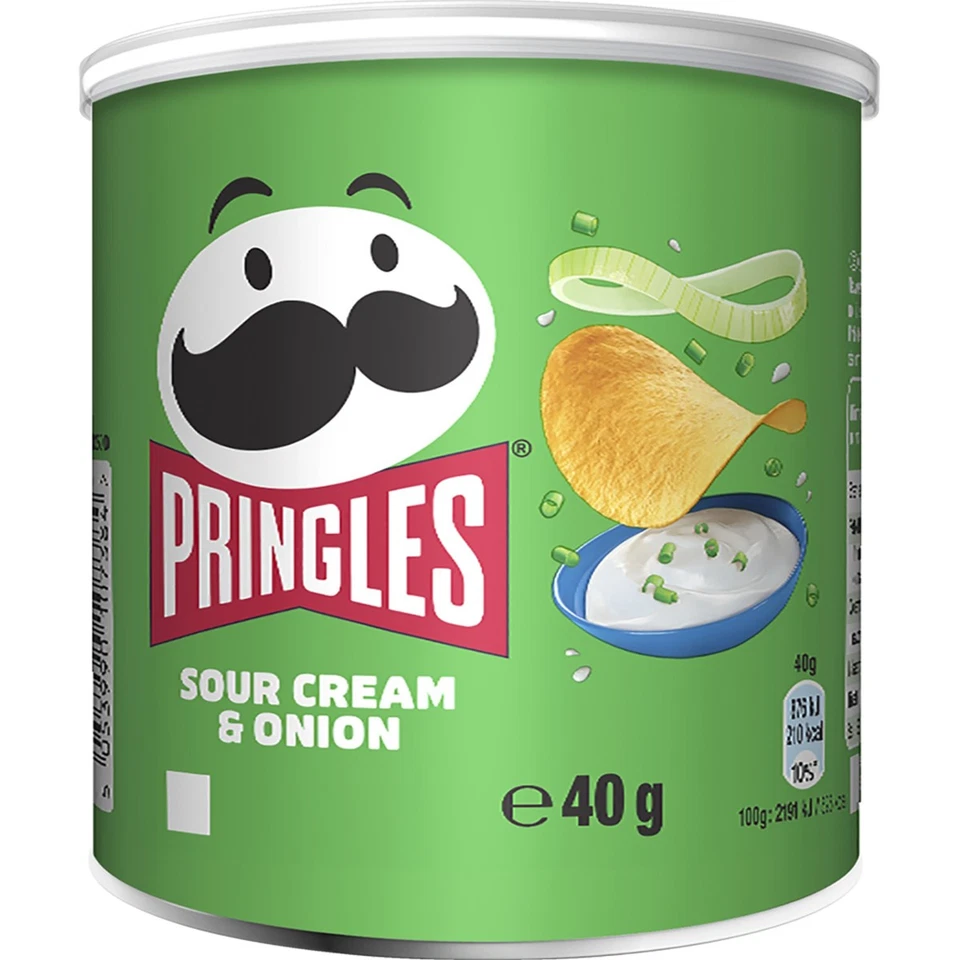 CHIPS Pringles Sour Cream e Cipolla con Panna Acida e Gusto di Cipolla 40g