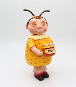 OOAK Handmade Paper Clay Girl Doll Honey– Collectible Figurine - Picture 1 of 13