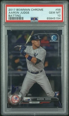 2017 Bowman Chrome Aaron Judge #56 Rookie RC Batting PSA 10 New York Yankees - Image 1 of 2