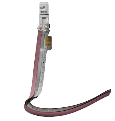 Michael Kors Logo Belt Set of 2 Size Large Pink White New! NWT - Image 1 of 4