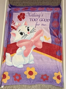 Disney Aristocats Marie Large Plush Throw Blanket “Nothing’s Too Good For Me” - Picture 1 of 14