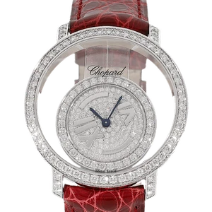Cuarzo Chopard Happy Diamonds 36 mm usado - muy bueno oro blanco 20/7299-20 - Imagen 1 de 6
