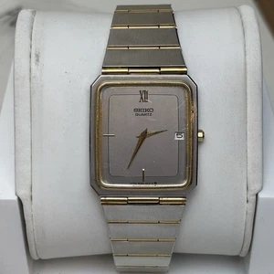 Neo Vintgage Seiko 9029-5009 Two Tone Analog Quartz Watch Thin 28mm 6.75” - Picture 1 of 11