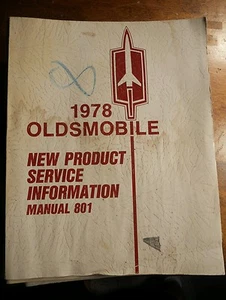 1978 Oldsmobile New Product Service Information Manual 801 Vintage - Bild 1 von 1