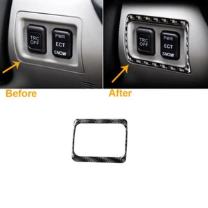 1Pcs Carbon Fiber TRC Button Sticker Trim Cover For LEXUS IS250 300 350 2006-12 - Imagen 1 de 9