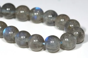6MM Genuine Natural Translucent Labradorite Bead Madagascar AAA Round Beads 7.5" - Picture 1 of 6