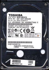TOSHIBA 1TB MQ01ABD075 HDKBB97T3A02 G003138A Donor Drive - Bild 1 von 2