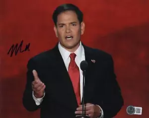Marco Rubio signiertes Autogramm 8x10 Foto - Donald Trump 2024 Vizepräsident? UNTEN - Bild 1 von 1
